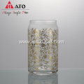 Clear Rattan&blossom drink mug exquisite printed glass cup